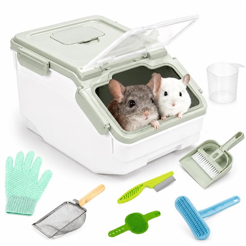 Chinchilla dust bath - chinchilla, container