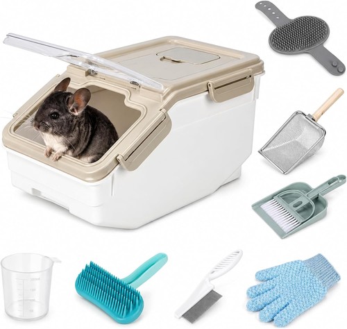Chinchilla dust bath - chinchilla,